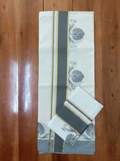 Balaramapuram Printed Set-Mundu for Women