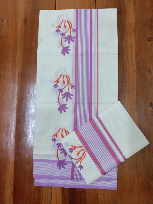 Balaramapuram Printed Set-Mundu for Women