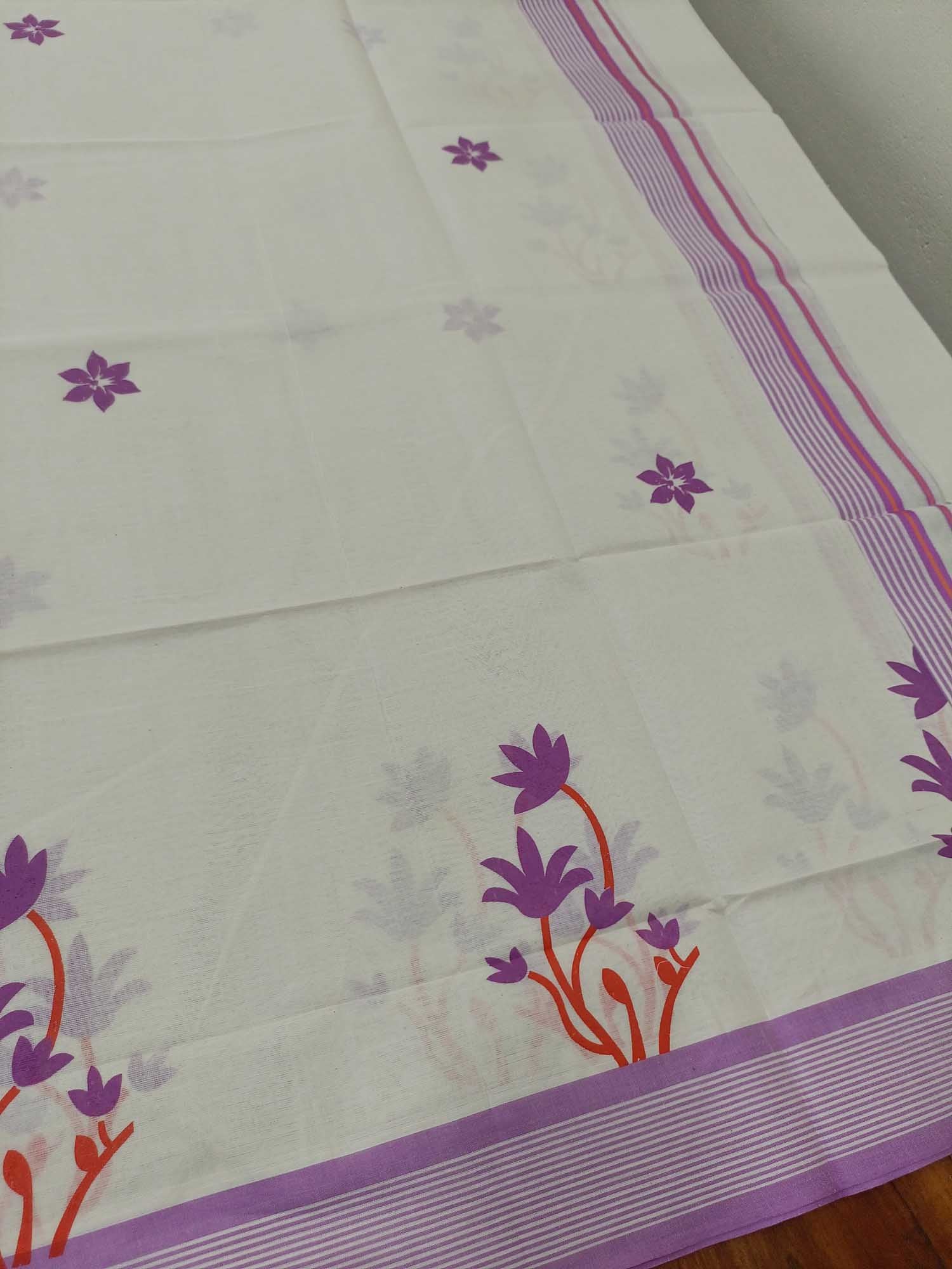 Balaramapuram Printed Set-Mundu for Women