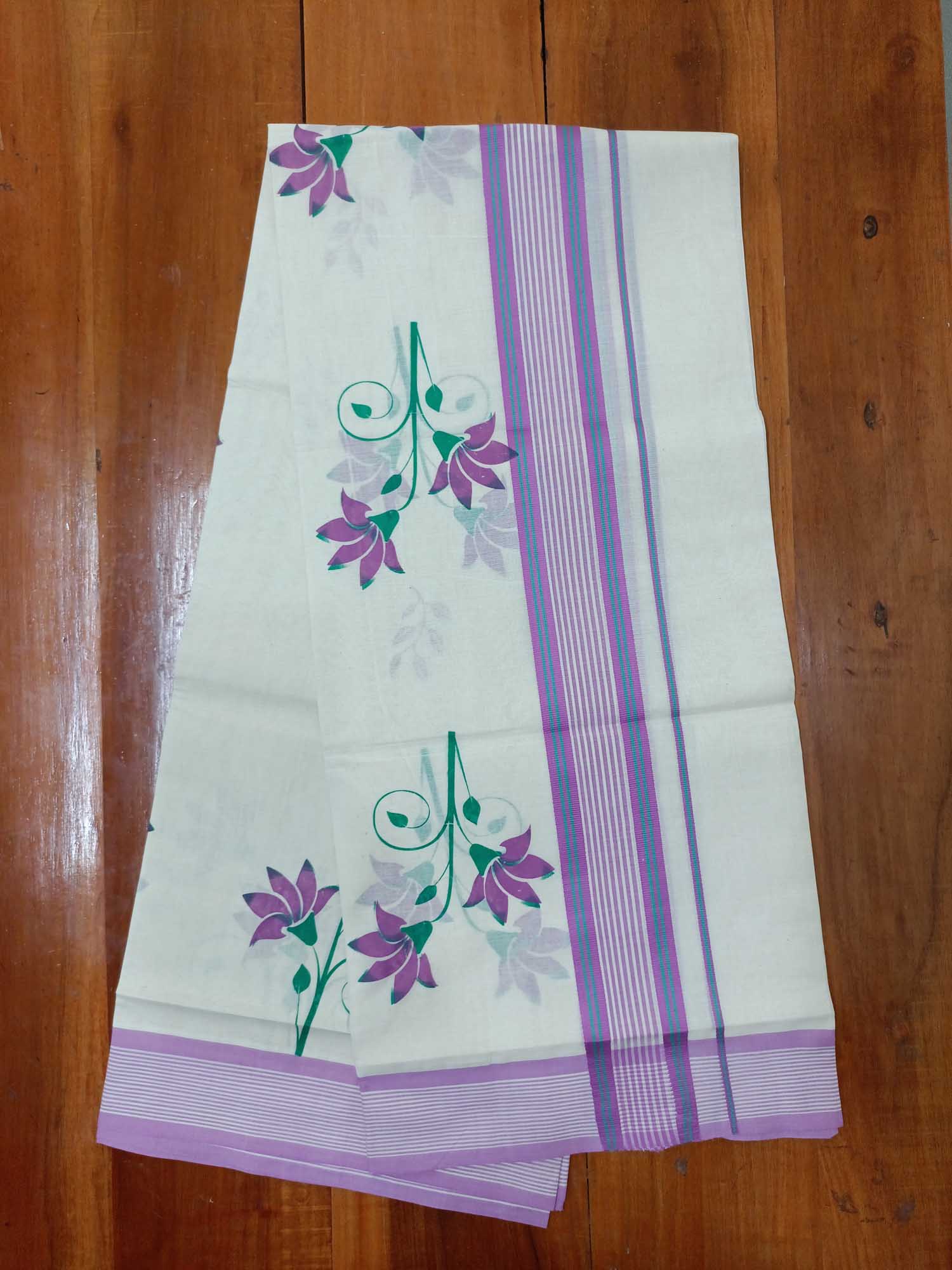 Balaramapuram Printed Set-Mundu for Women