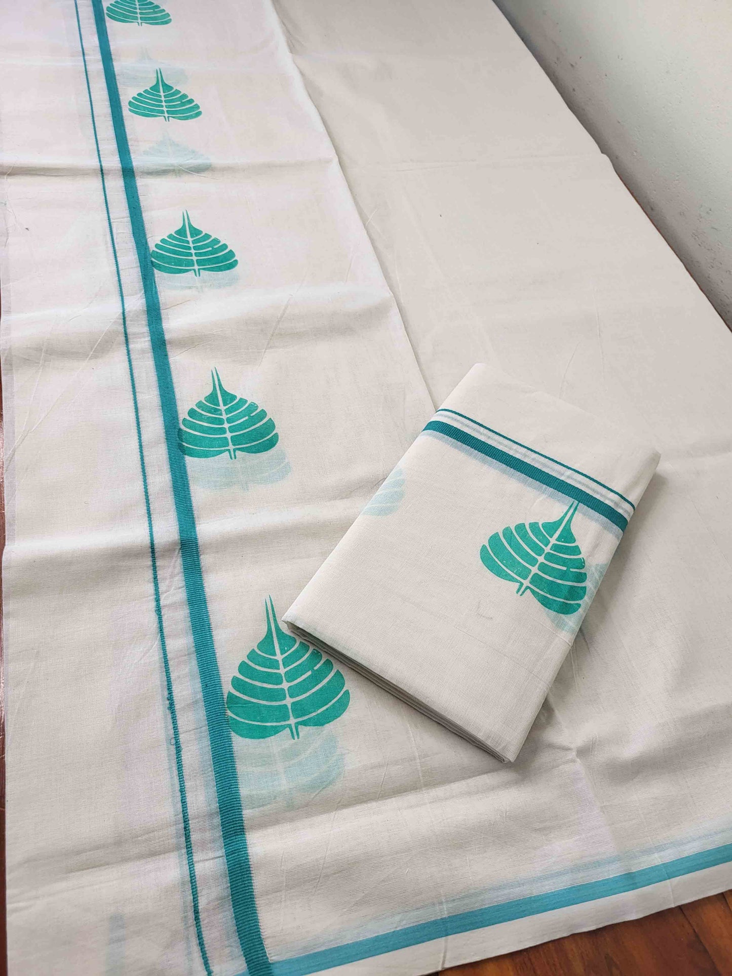 Balaramapuram Printed Set-Mundu for Women