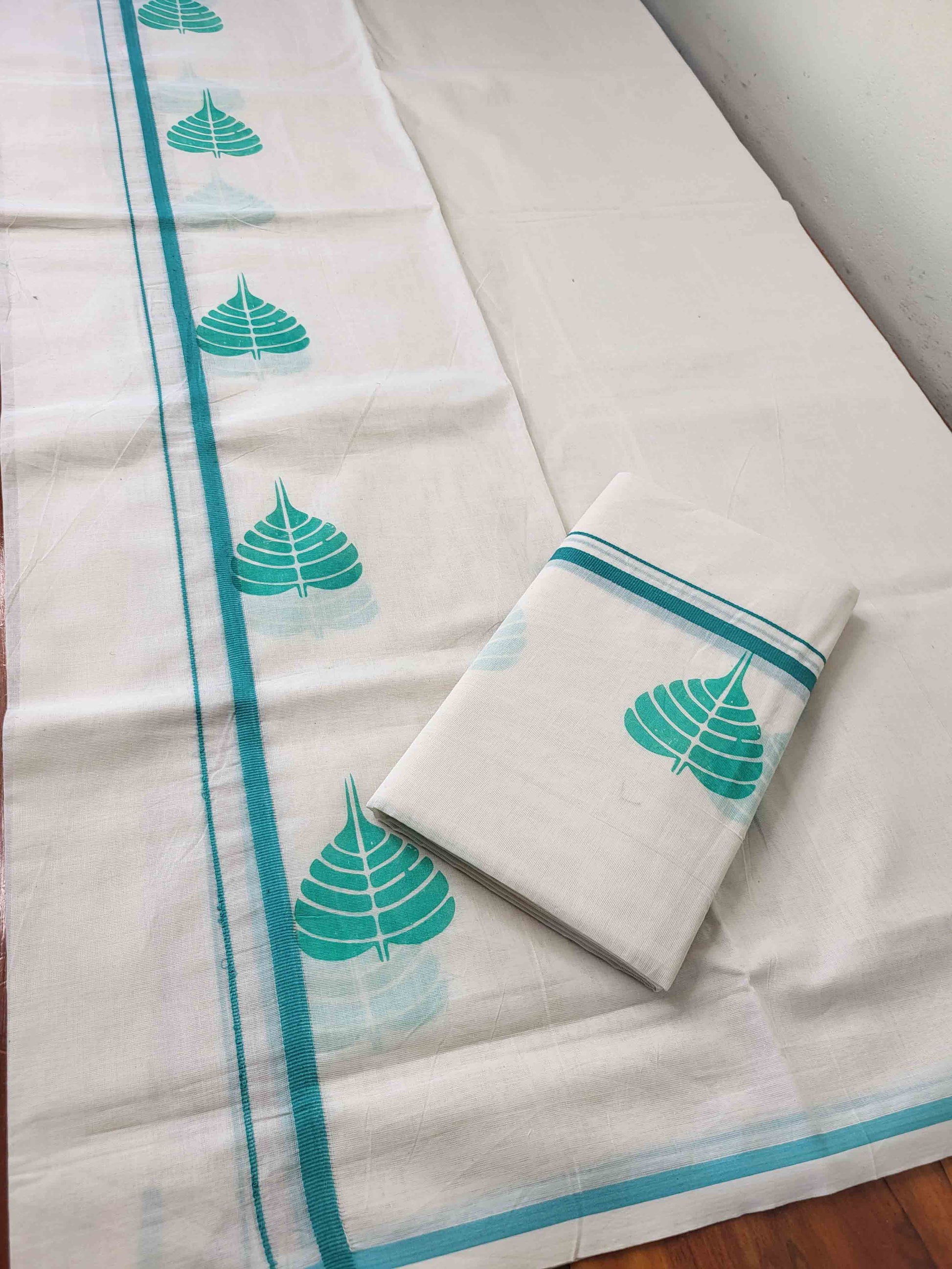 Balaramapuram Printed Set-Mundu for Women
