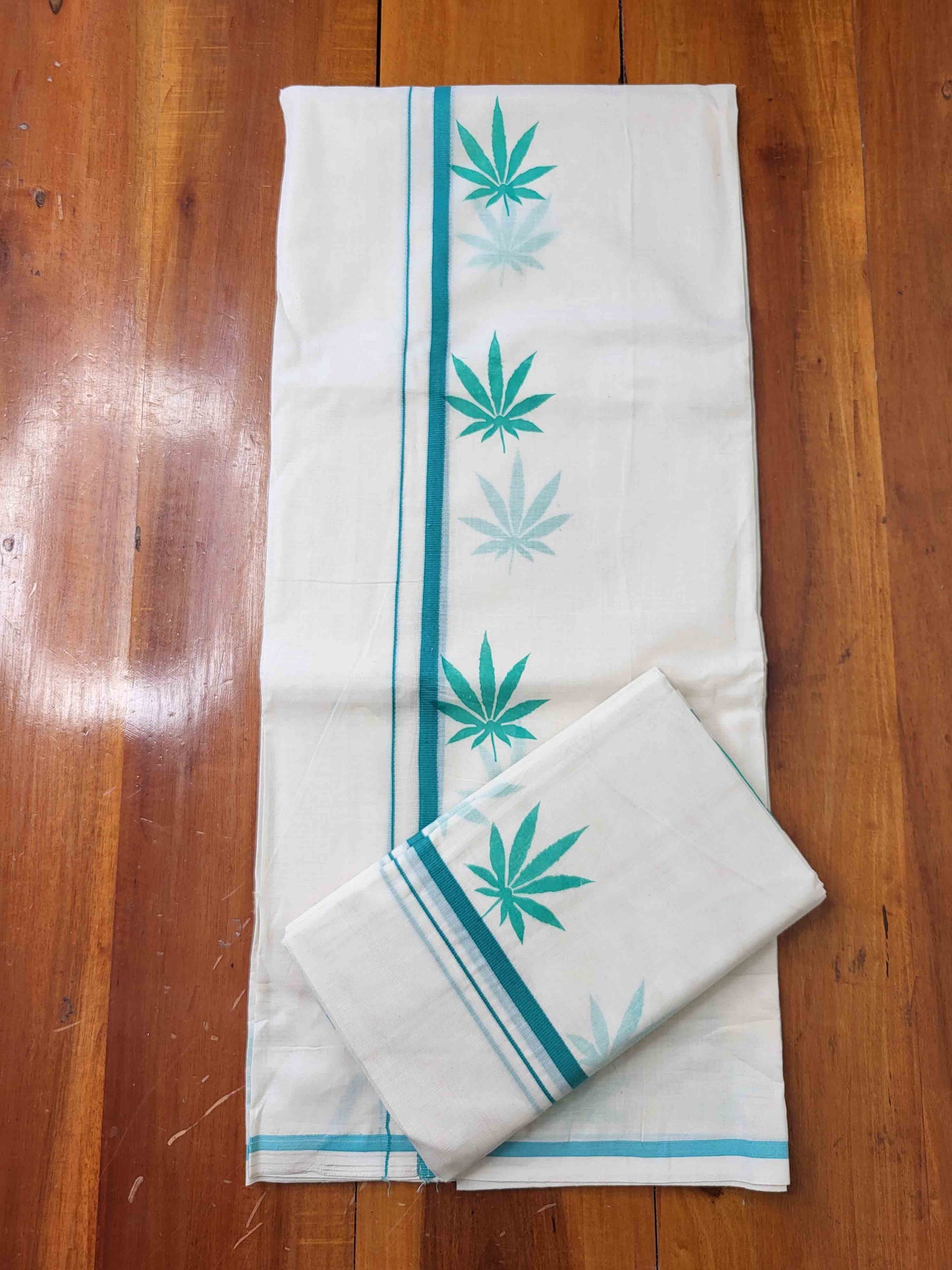 Balaramapuram Printed Set-Mundu for Women