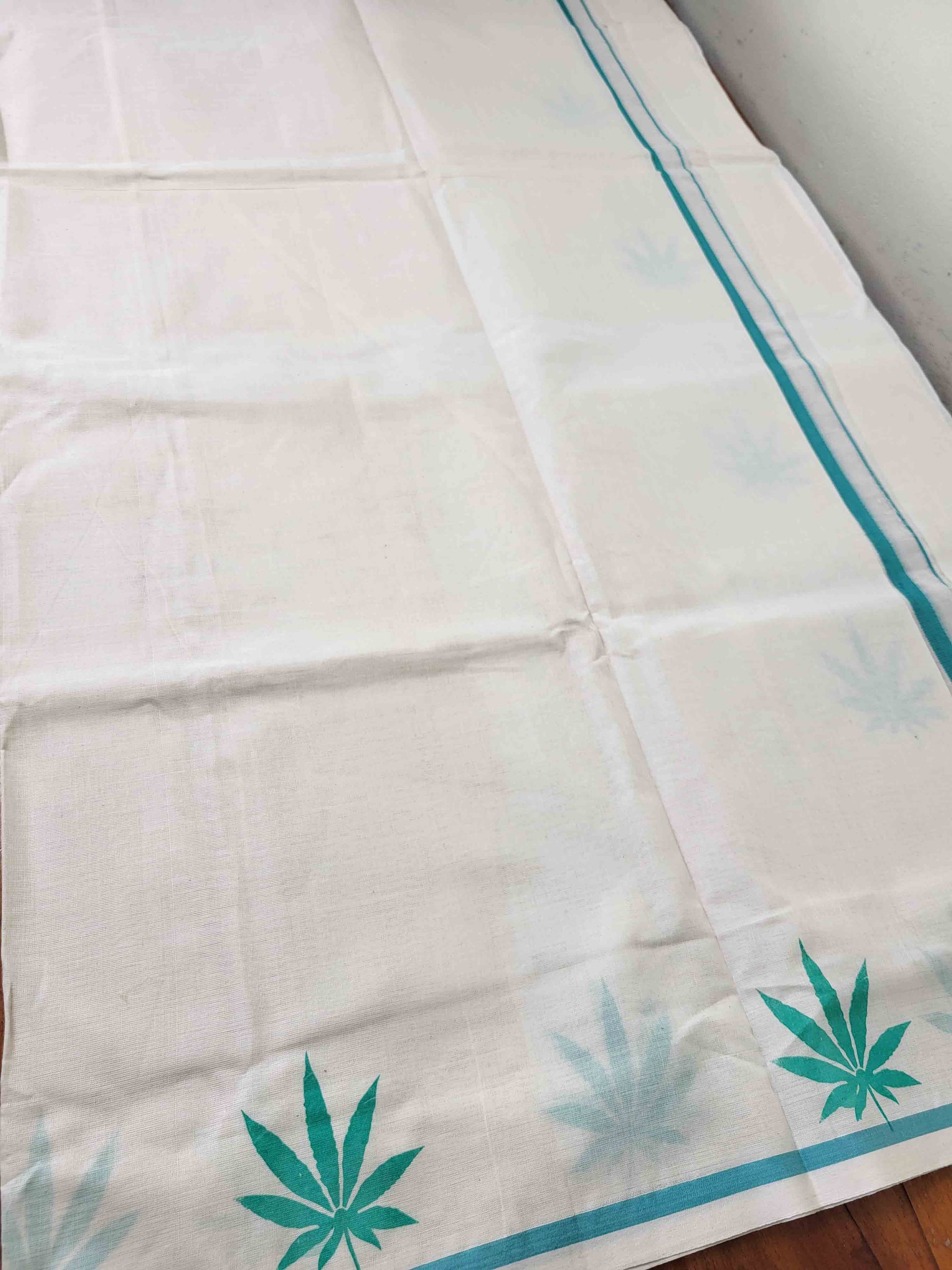 Balaramapuram Printed Set-Mundu for Women