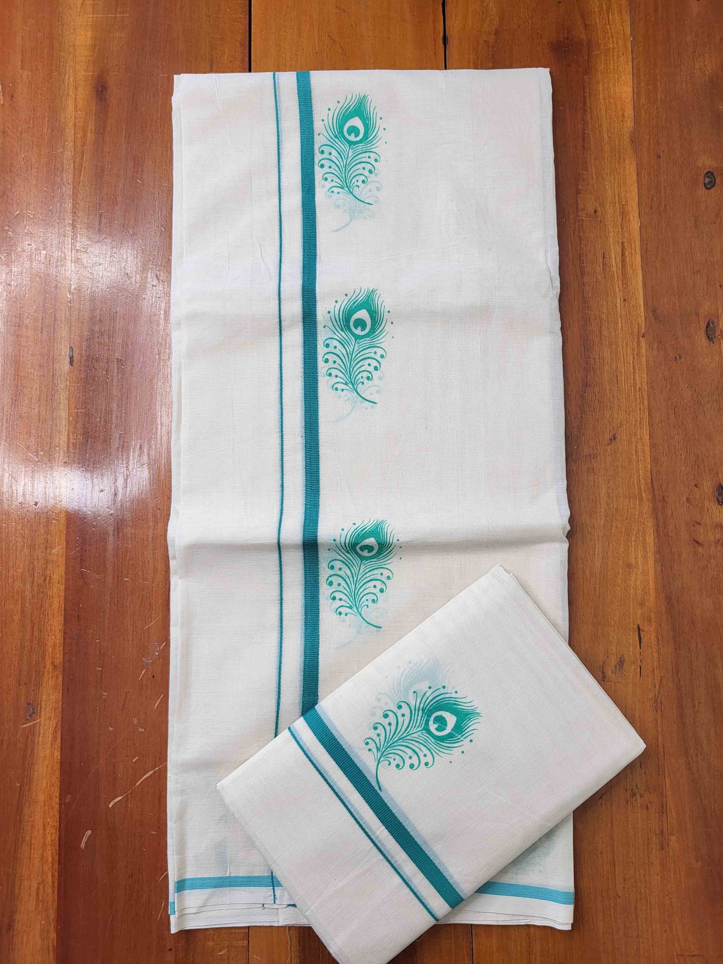 Balaramapuram Printed Set-Mundu for Women