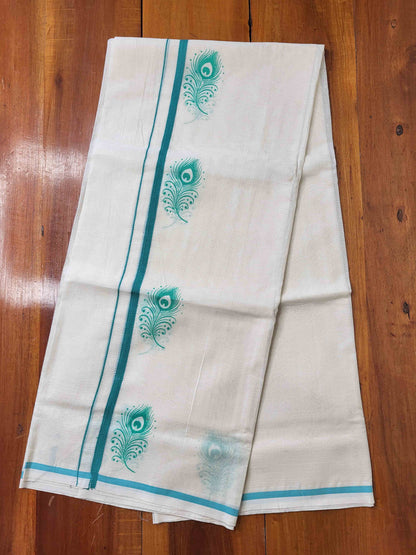 Balaramapuram Printed Set-Mundu for Women