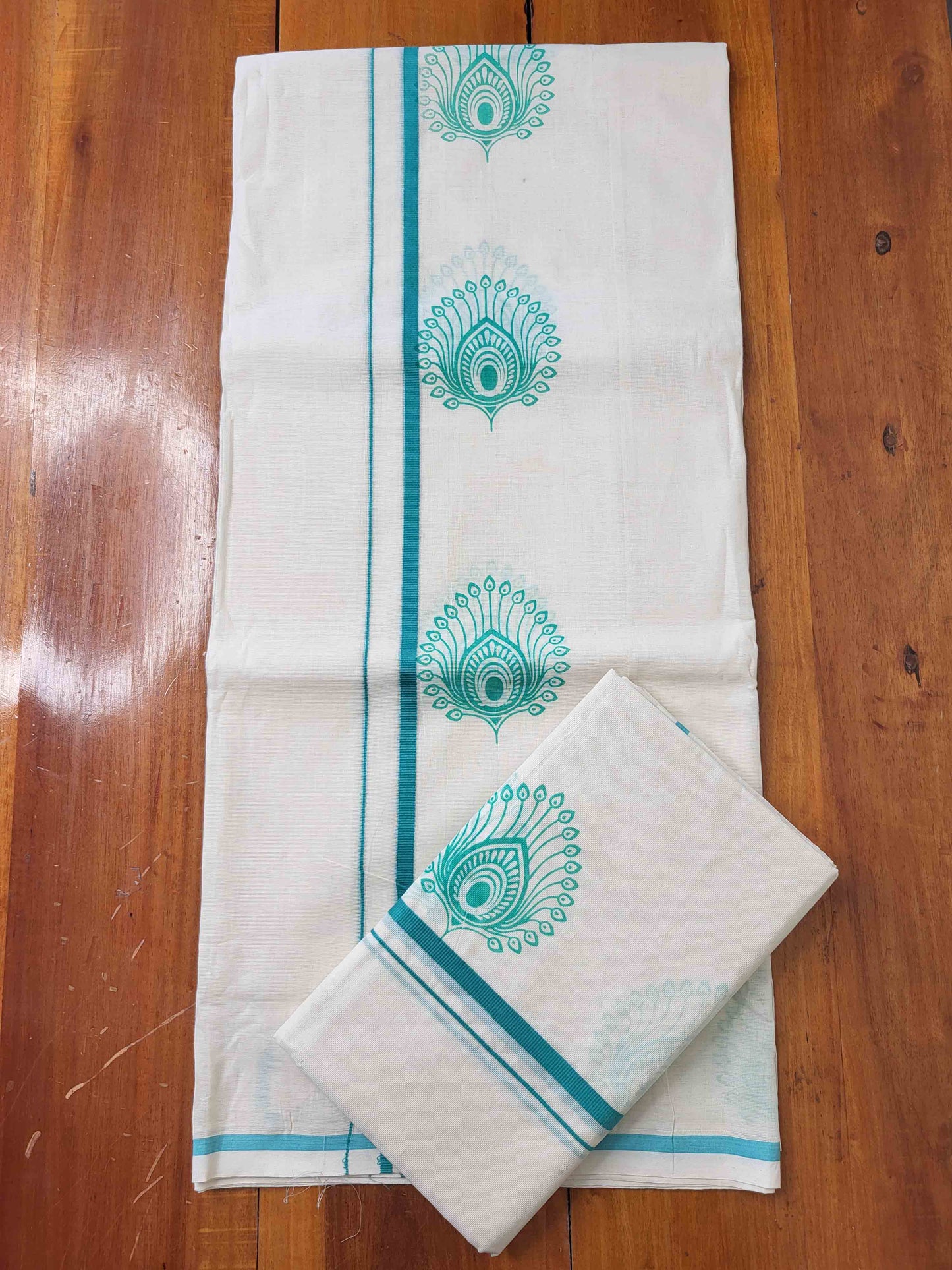 Balaramapuram Printed Set-Mundu for Women