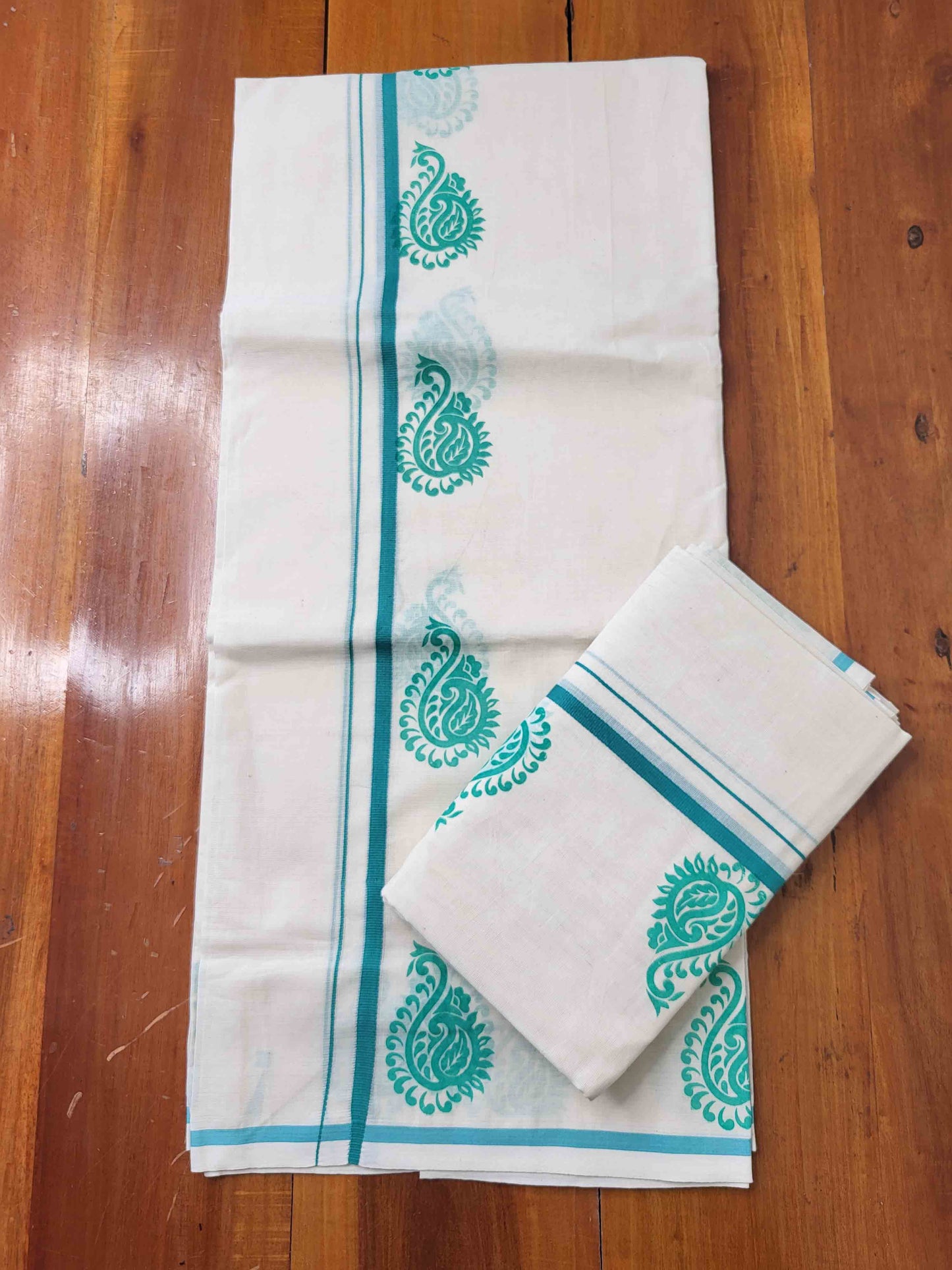 Balaramapuram Printed Set-Mundu for Women