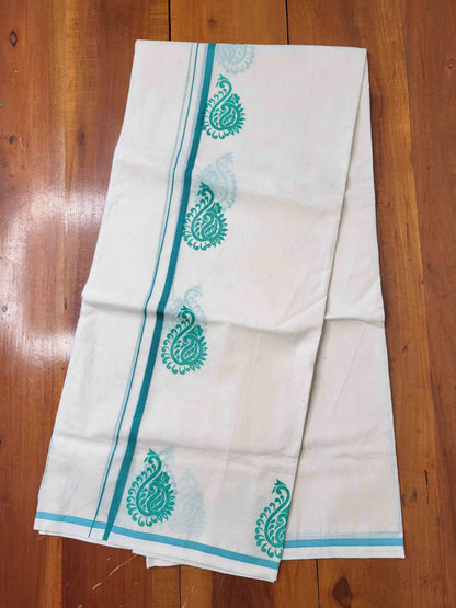 Balaramapuram Printed Set-Mundu for Women