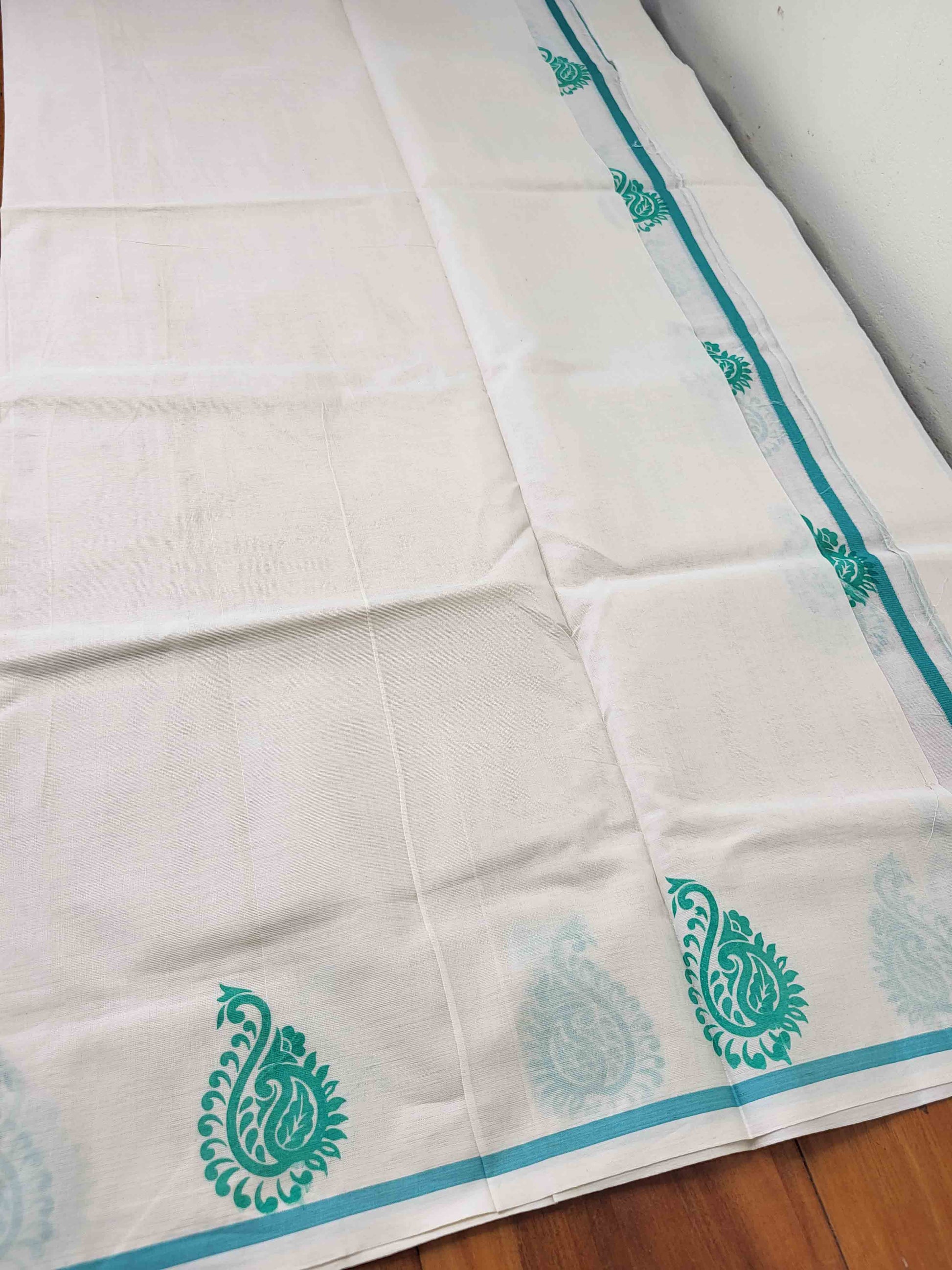 Balaramapuram Printed Set-Mundu for Women