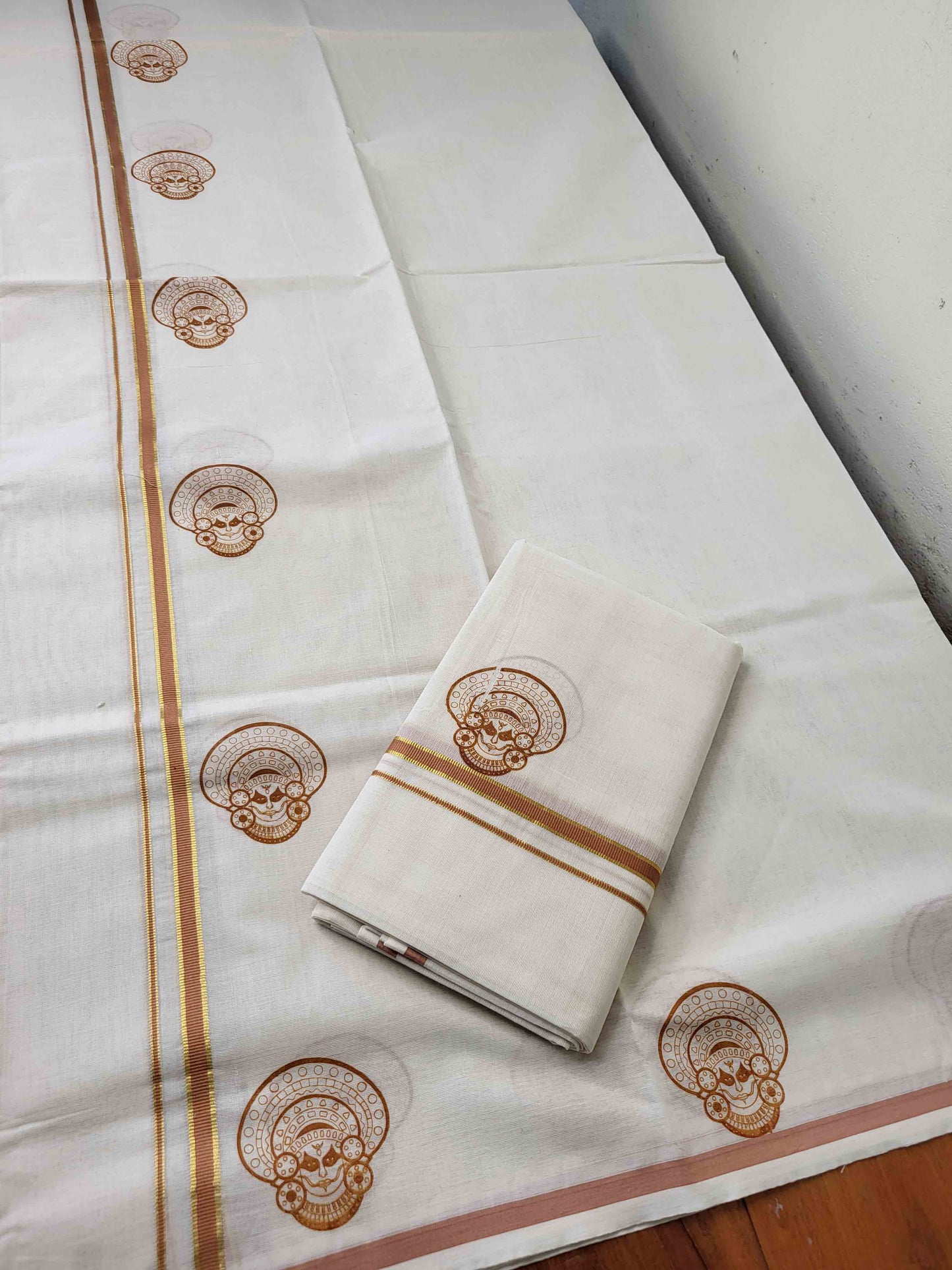 Balaramapuram Printed Set-Mundu for Women