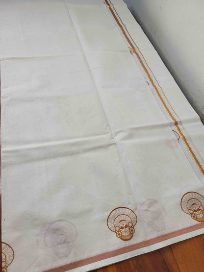 Balaramapuram Printed Set-Mundu for Women