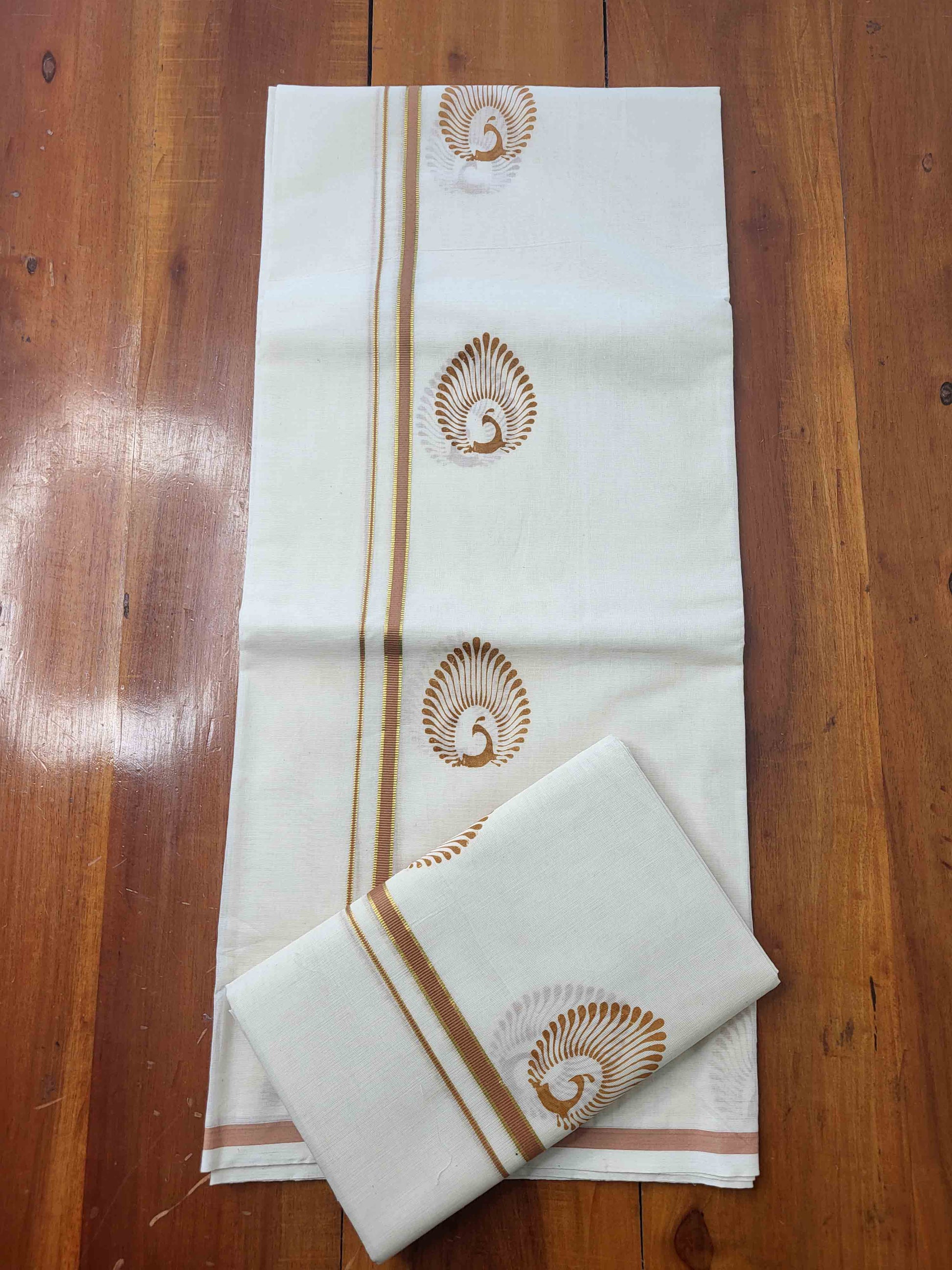 Balaramapuram Printed Set-Mundu for Women