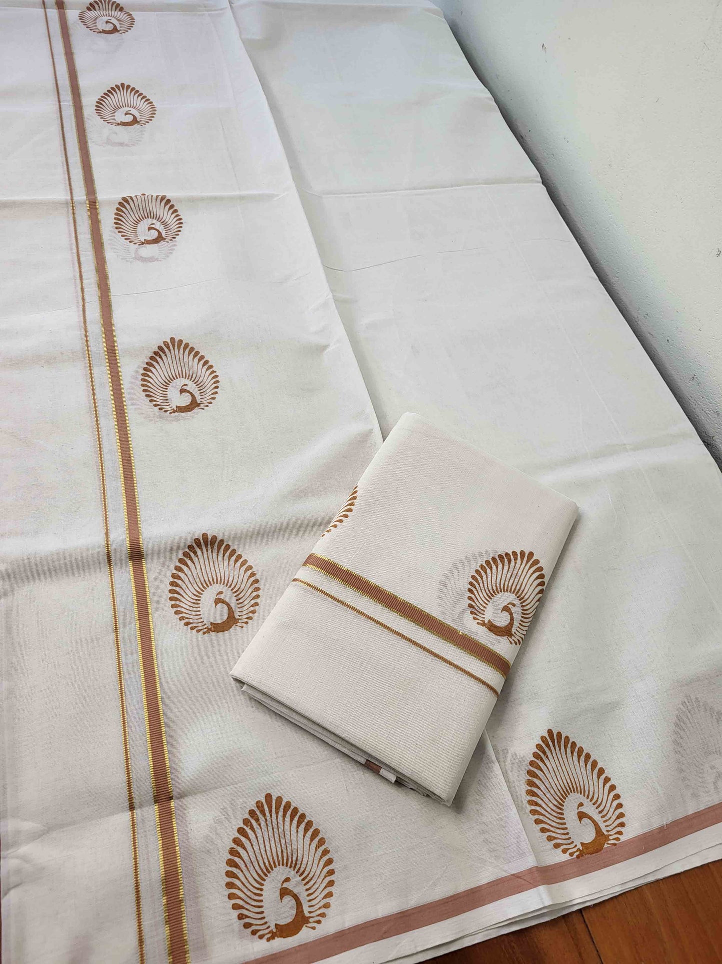 Balaramapuram Printed Set-Mundu for Women