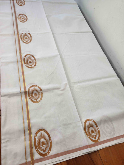 Balaramapuram Printed Set-Mundu for Women
