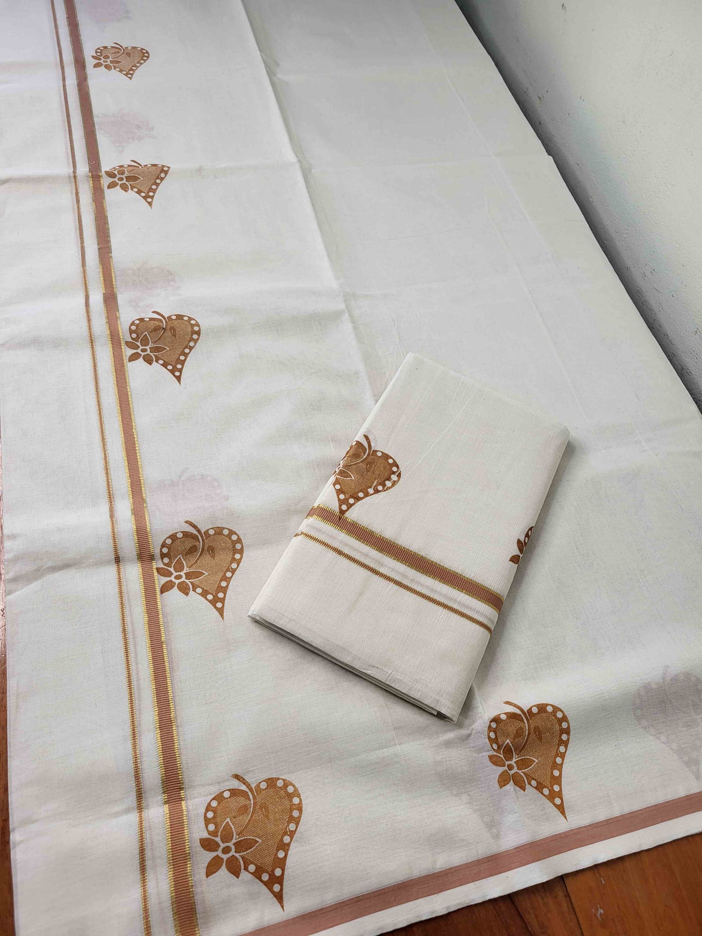 Balaramapuram Printed Set-Mundu for Women