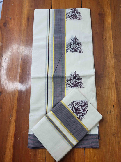 Balaramapuram Printed Set-Mundu for Women