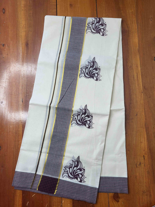 Balaramapuram Printed Set-Mundu for Women