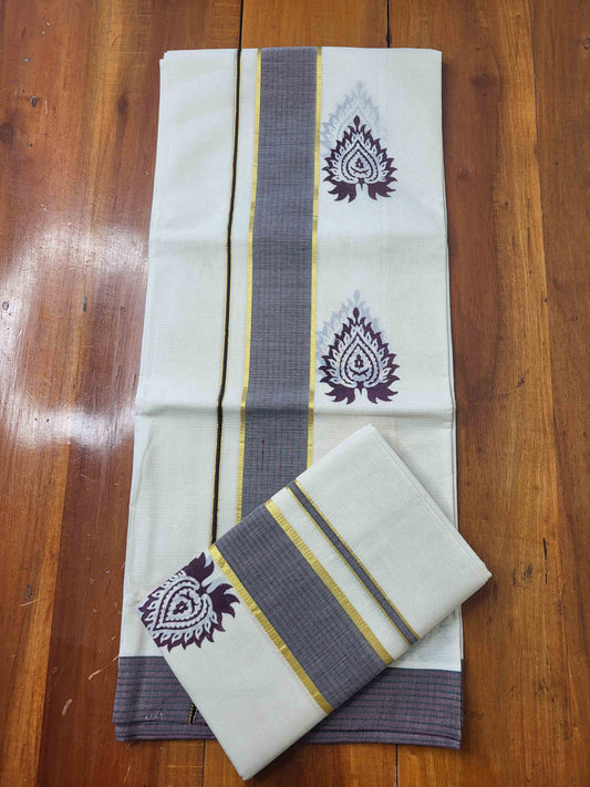 Balaramapuram Printed Set-Mundu for Women