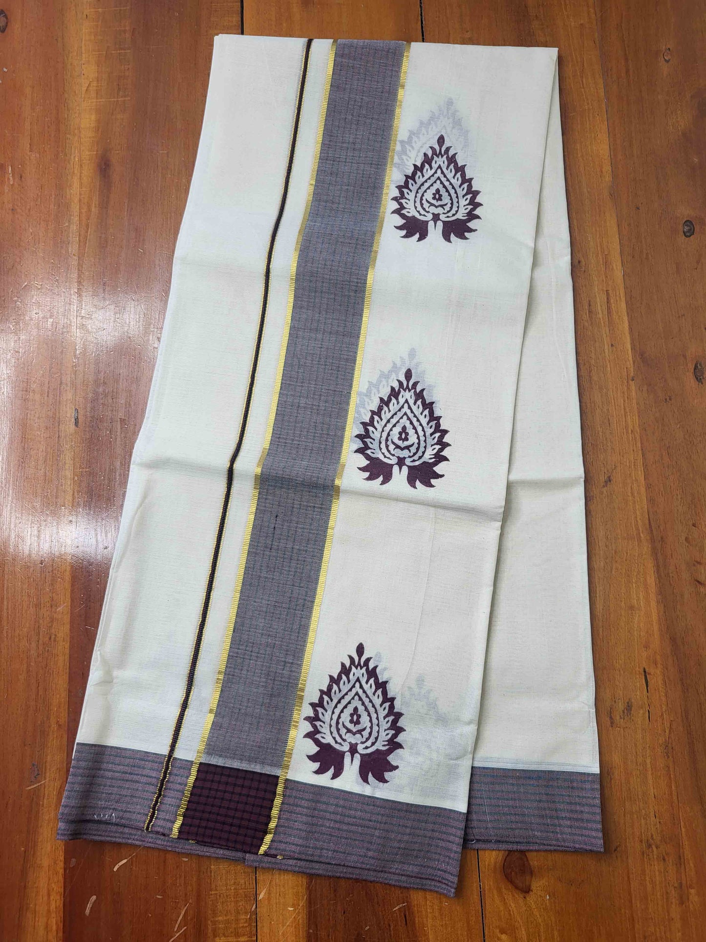 Balaramapuram Printed Set-Mundu for Women