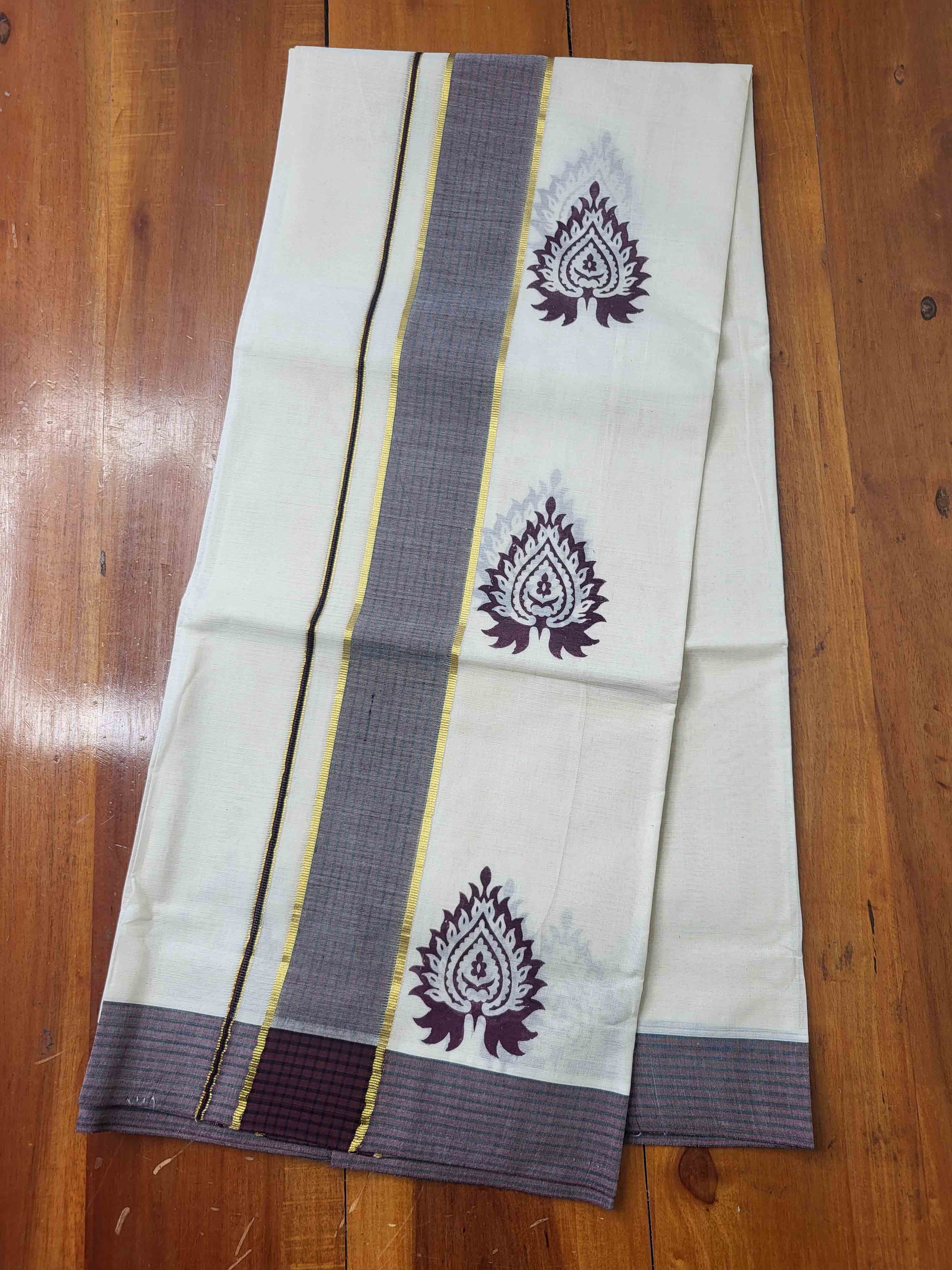 Balaramapuram Printed Set-Mundu for Women