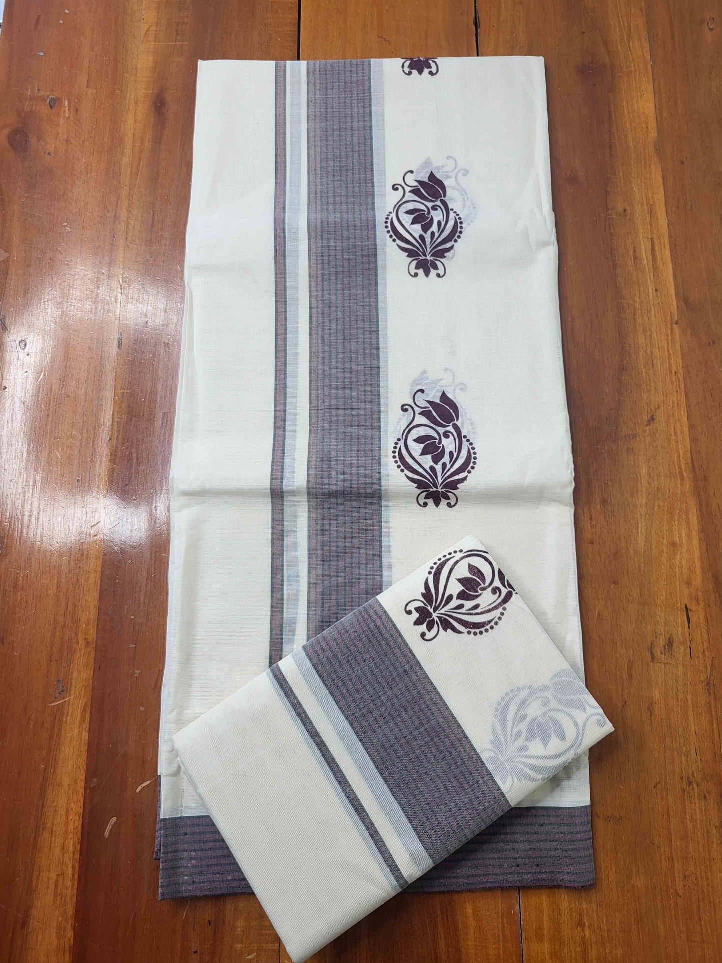 Balaramapuram Printed Set-Mundu for Women