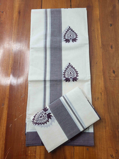 Balaramapuram Printed Set-Mundu for Women
