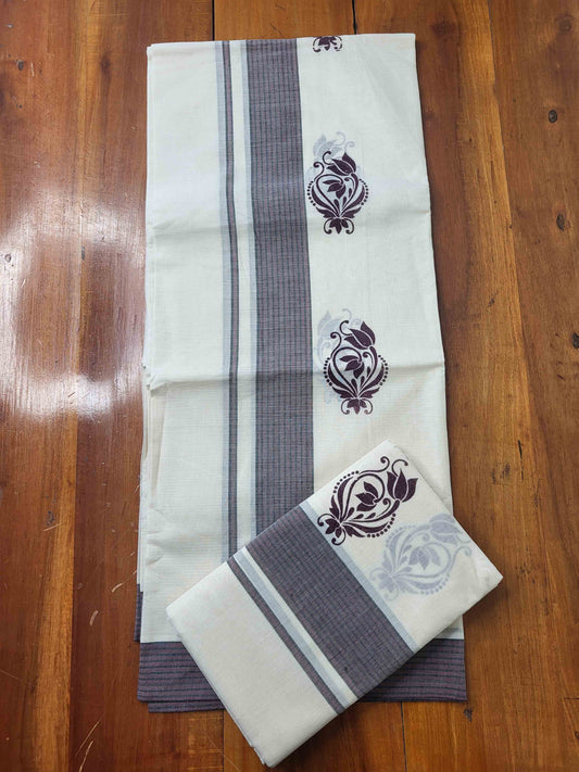 Balaramapuram Printed Set-Mundu for Women