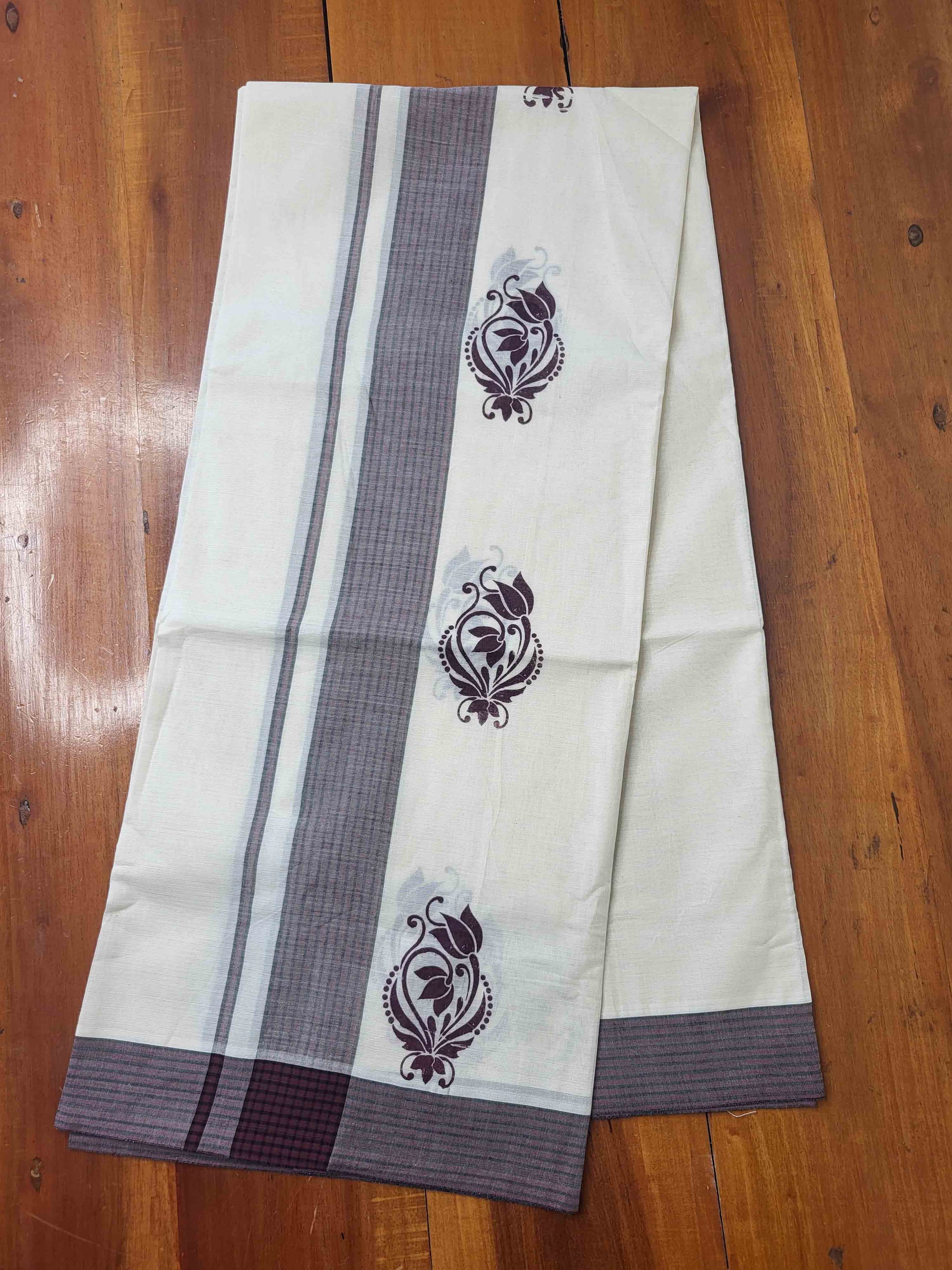 Balaramapuram Printed Set-Mundu for Women