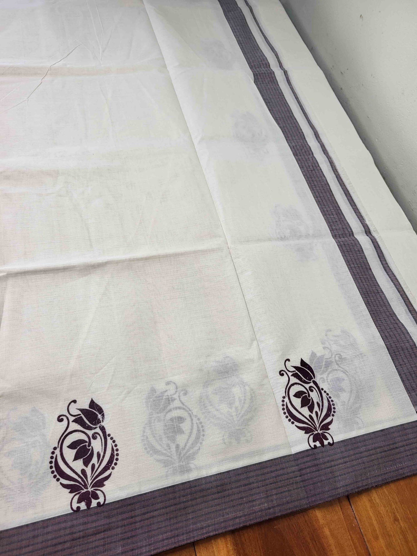 Balaramapuram Printed Set-Mundu for Women