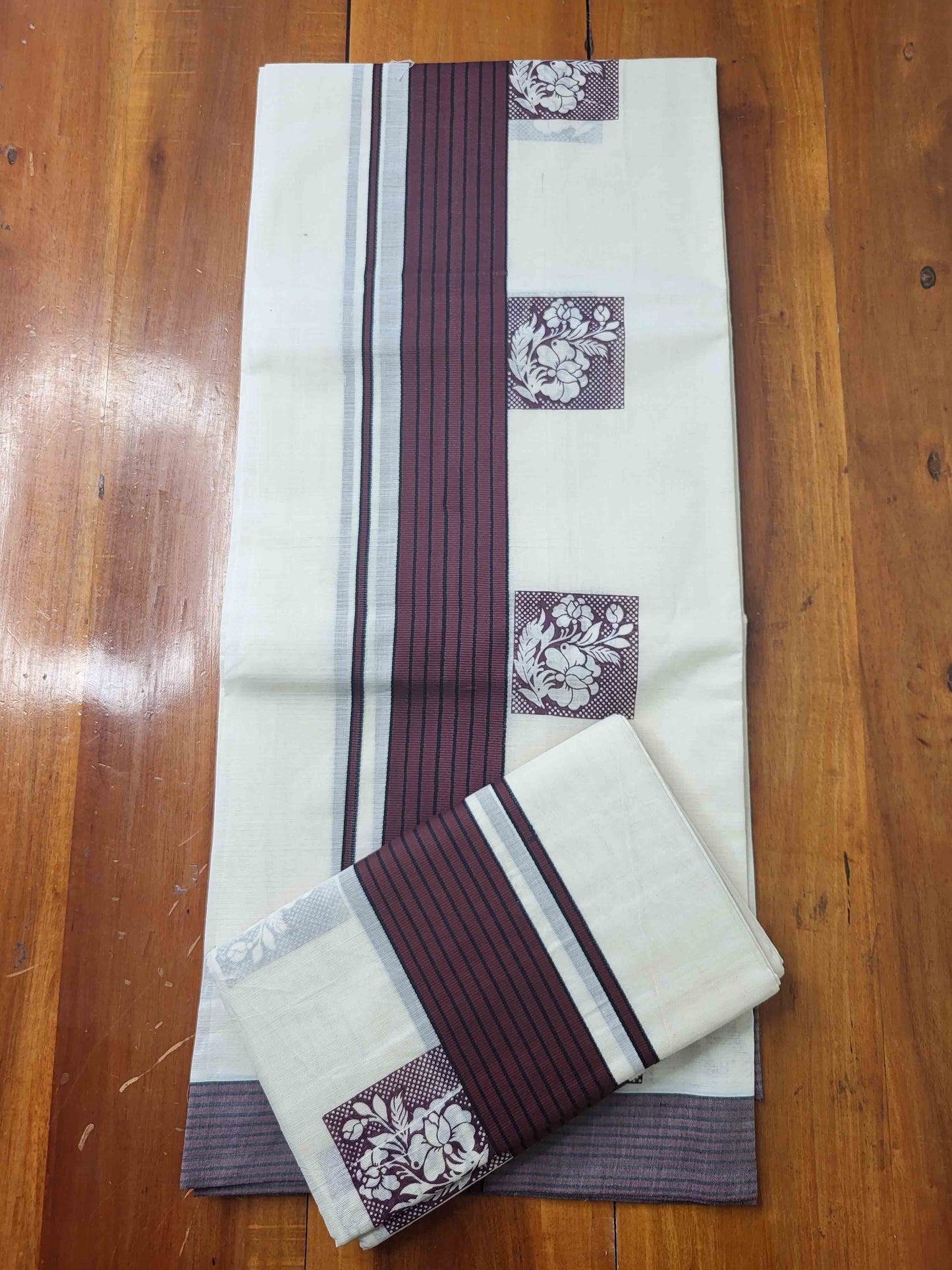 Balaramapuram Printed Set-Mundu for Women