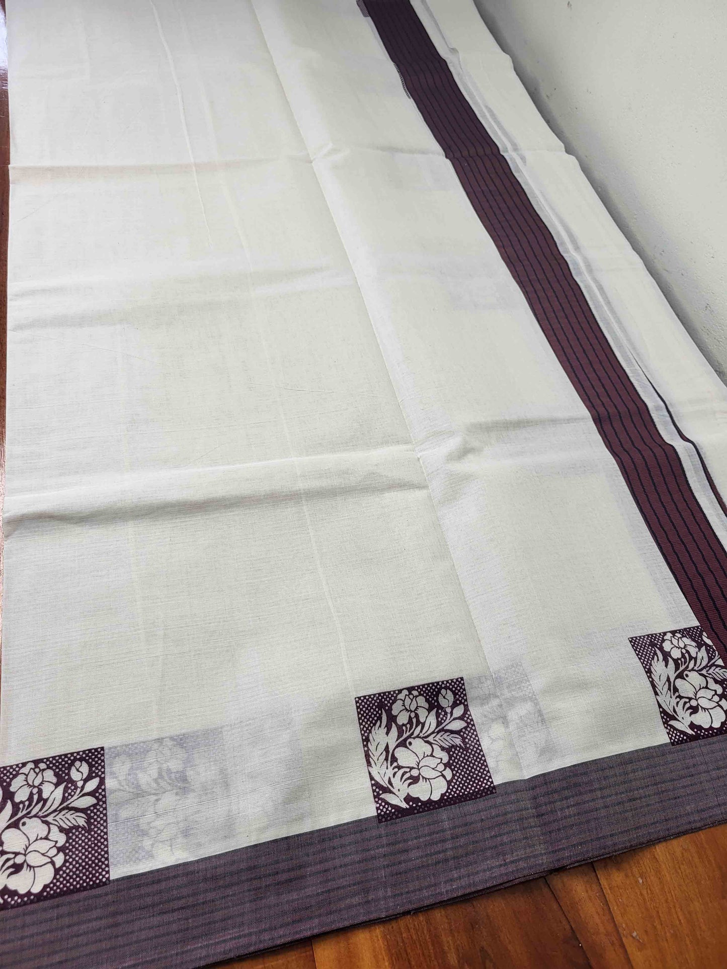Balaramapuram Printed Set-Mundu for Women
