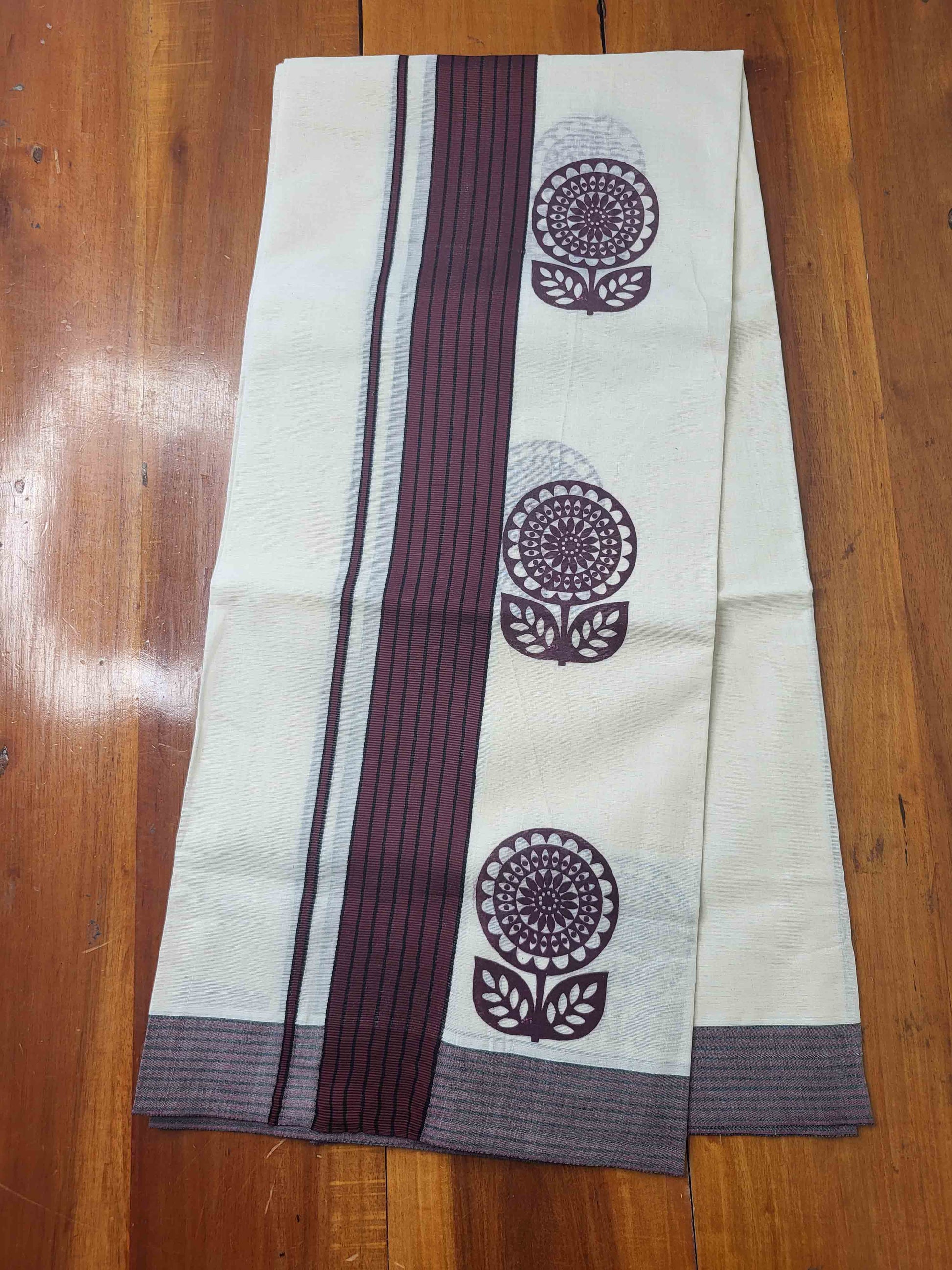 Balaramapuram Printed Set-Mundu for Women