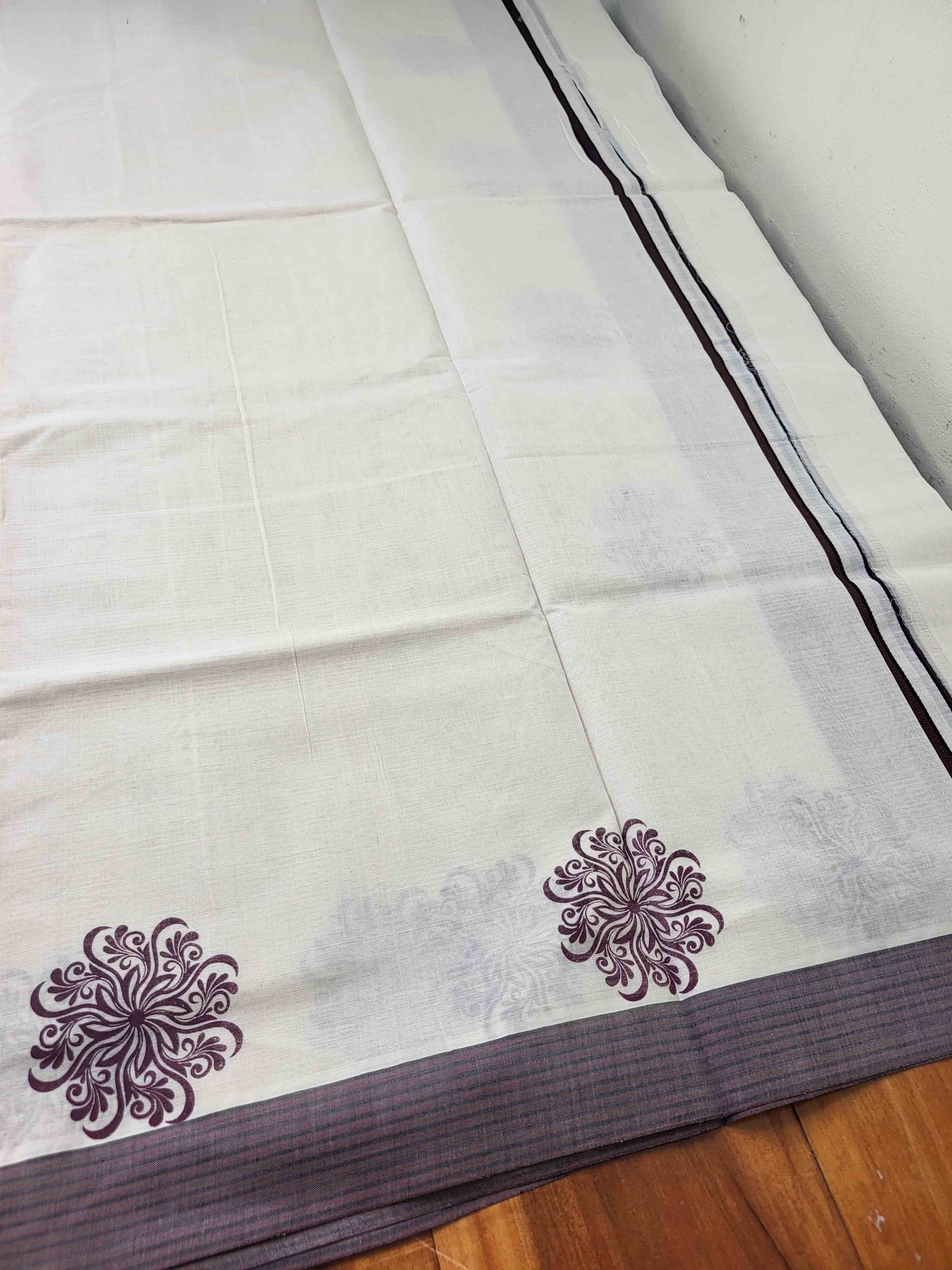 Balaramapuram Printed Set-Mundu for Women