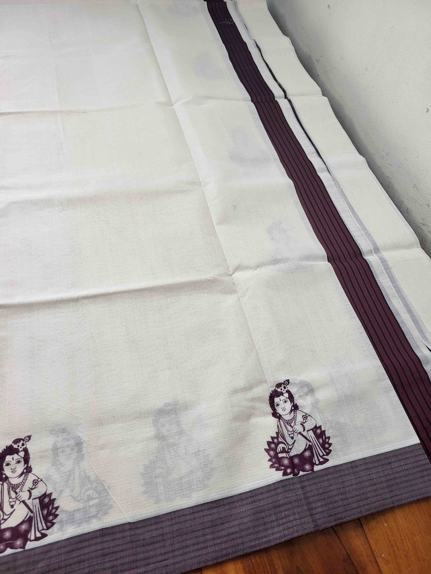 Balaramapuram Printed Set-Mundu for Women