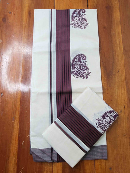 Balaramapuram Printed Set-Mundu for Women