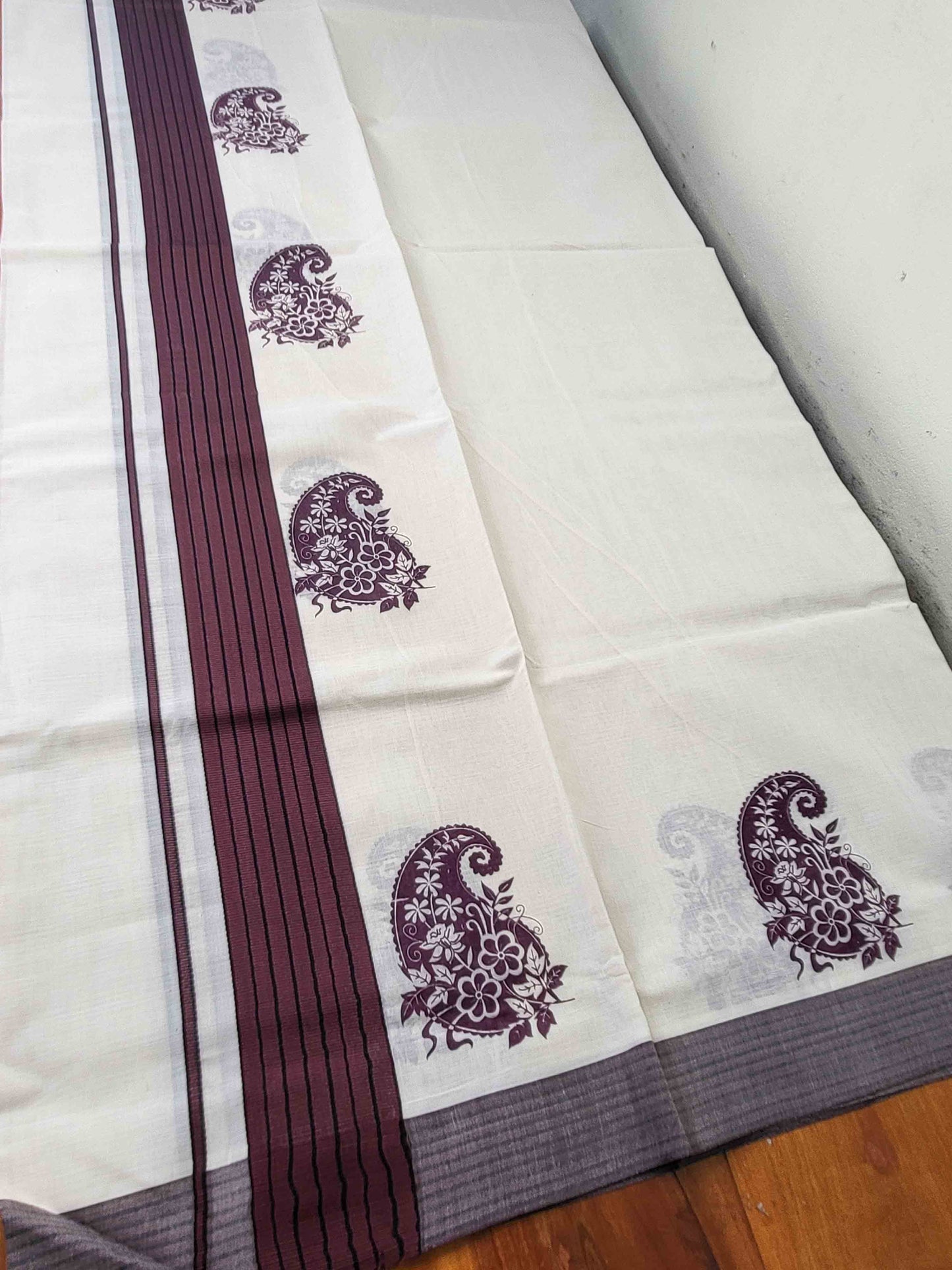 Balaramapuram Printed Set-Mundu for Women