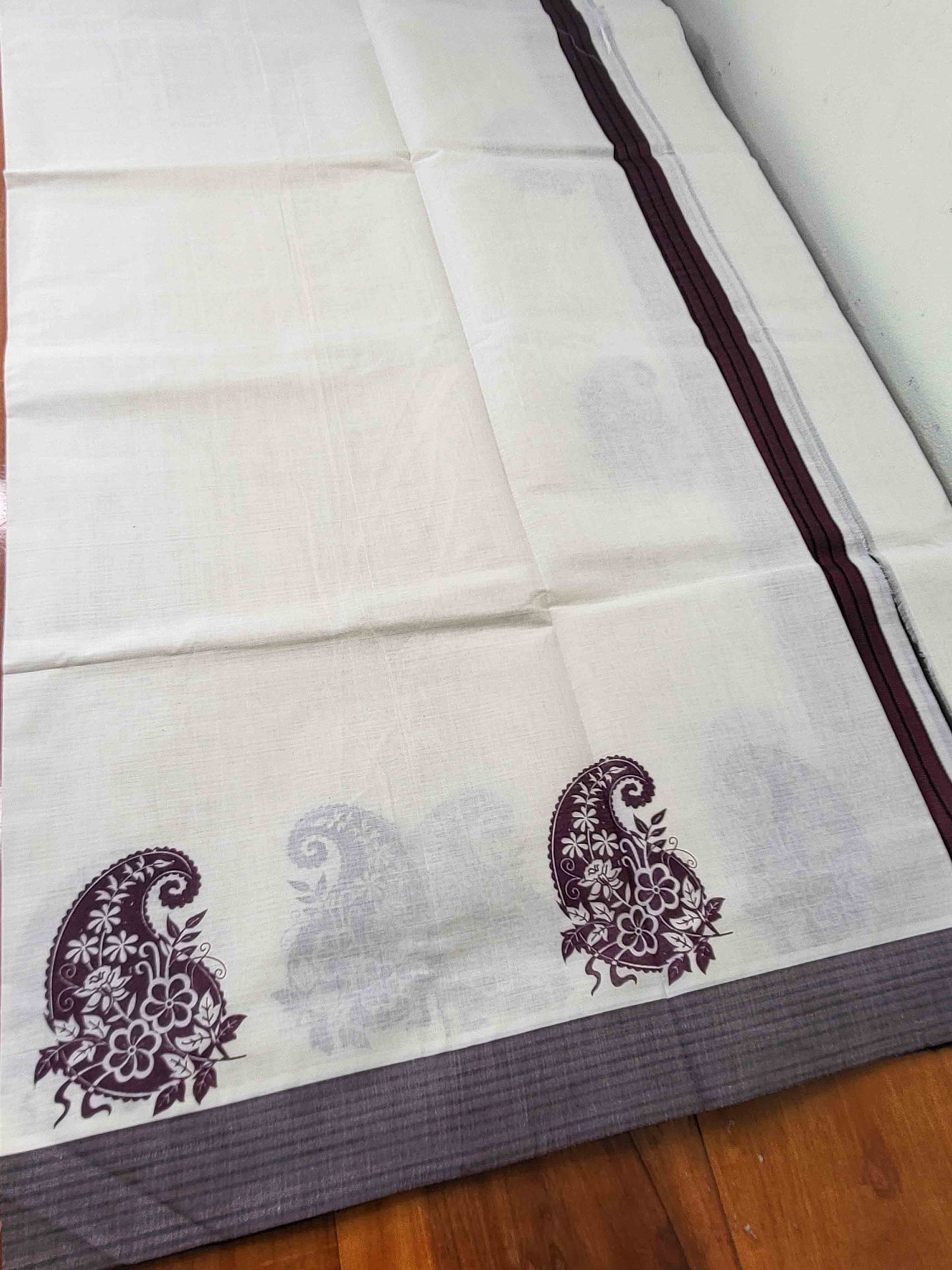 Balaramapuram Printed Set-Mundu for Women