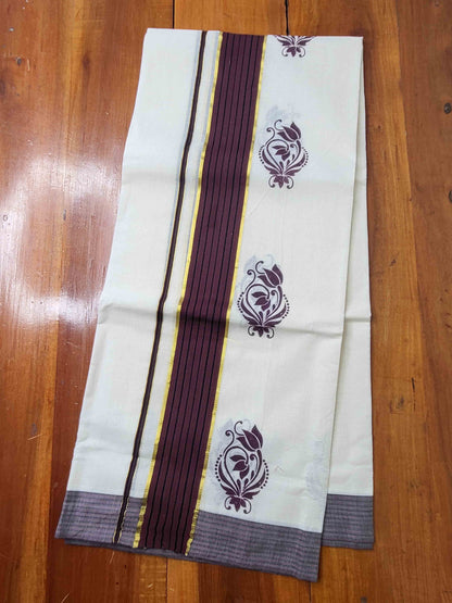 Balaramapuram Printed Set-Mundu for Women