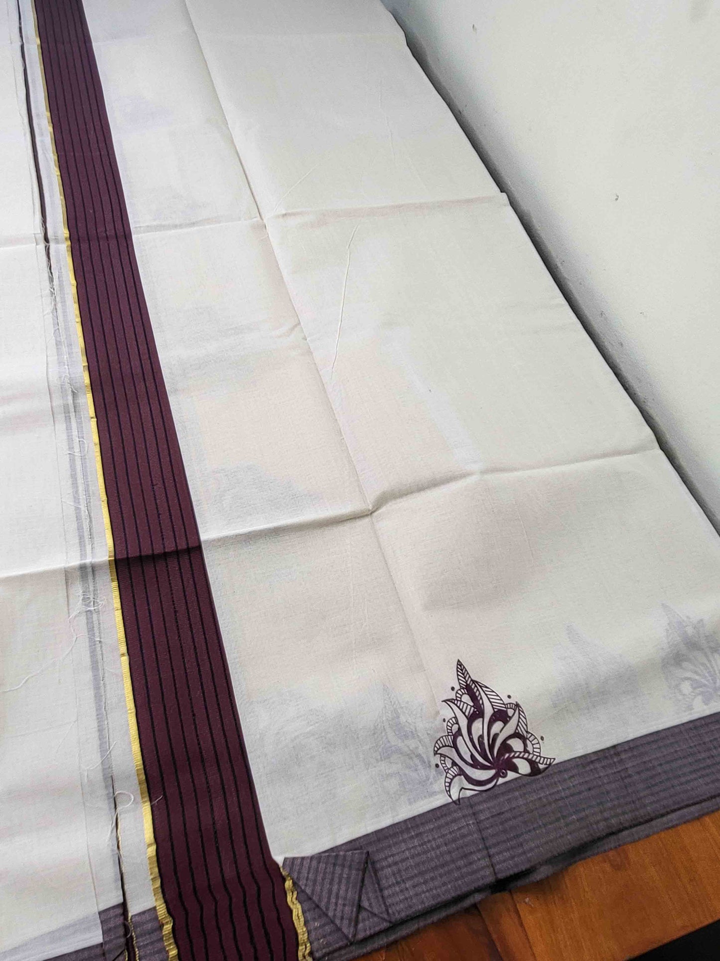 Balaramapuram Printed Set-Mundu for Women