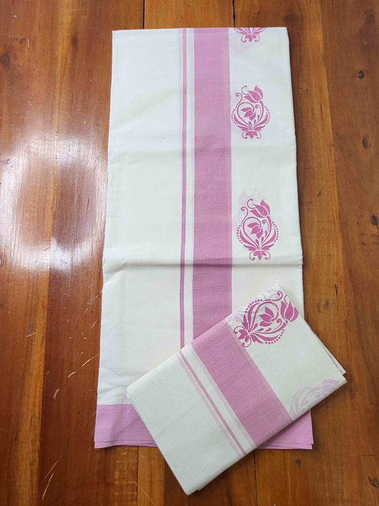 Balaramapuram Printed Set-Mundu for Women