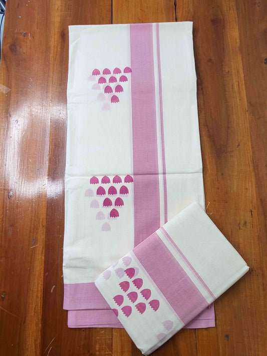 Balaramapuram Printed Set-Mundu for Women