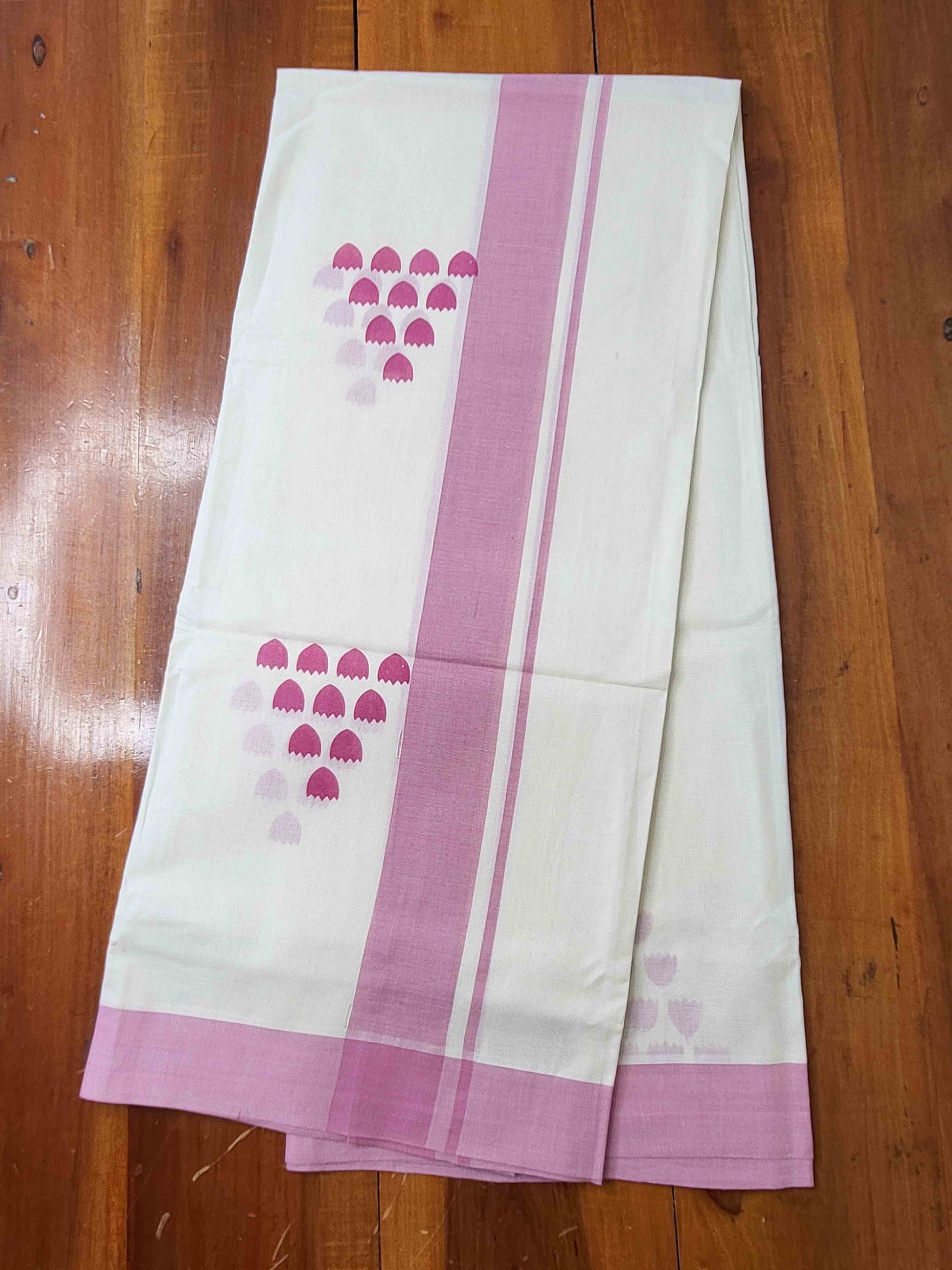 Balaramapuram Printed Set-Mundu for Women