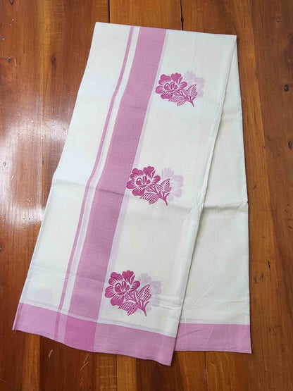 Balaramapuram Printed Set-Mundu for Women