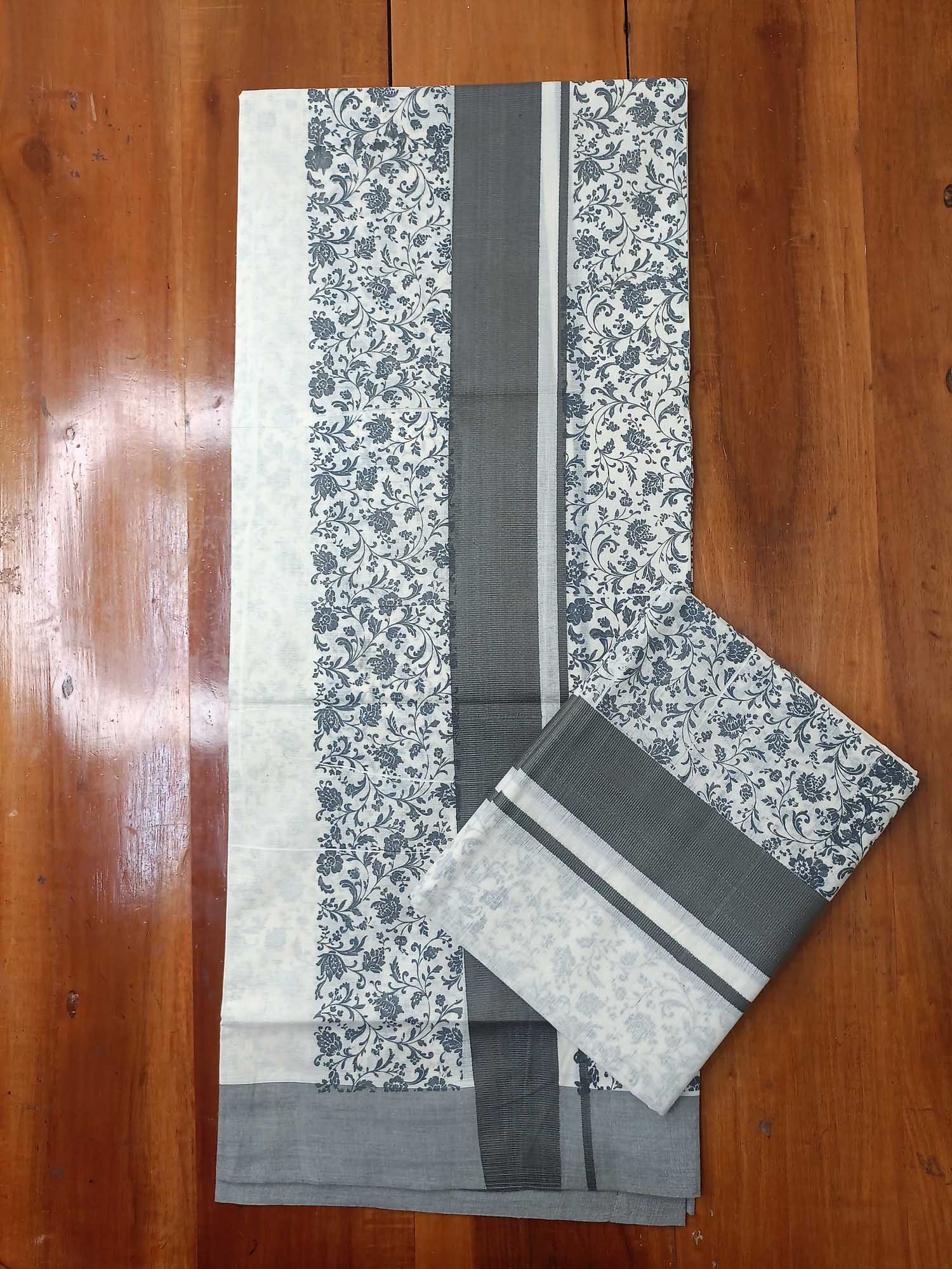 Balaramapuram Printed Set-Mundu for Women