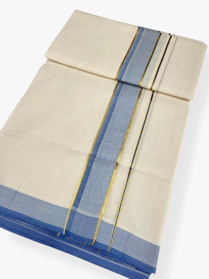 Pure Cotton Kerala Double Dhoti/Mundu