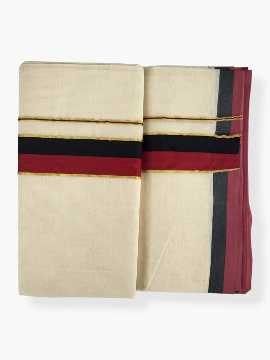 Pure Cotton Kerala Double Dhoti/Mundu