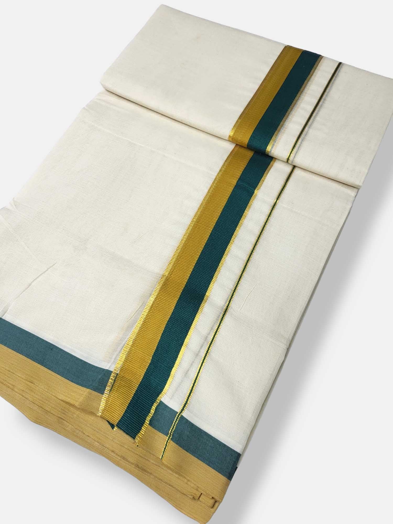 Pure Cotton Kerala Double Dhoti/Mundu