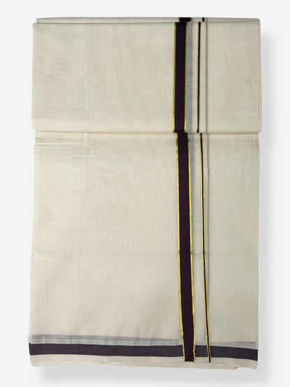 Pure Cotton Kerala Double Dhoti/Mundu