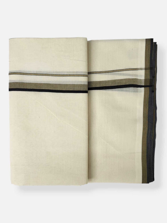 Pure Cotton Kerala Double Dhoti/Mundu